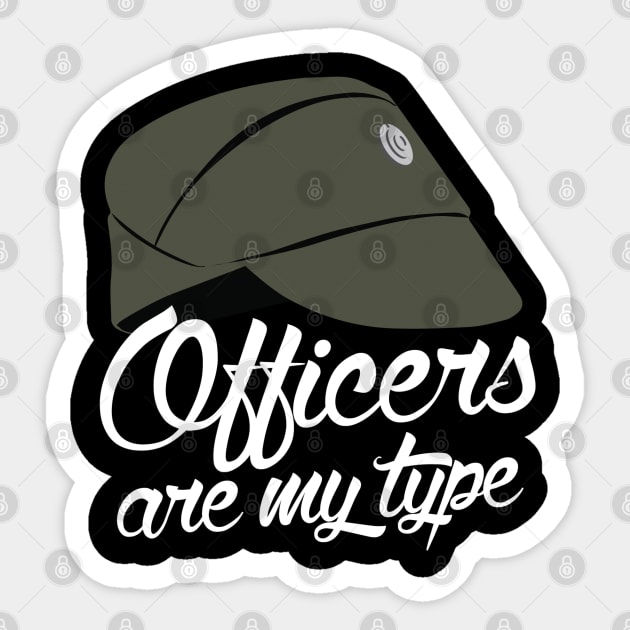 Officers Are My Type Sticker by DemShirtsTho